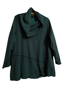 Ali Miles 1X Jacke Art To Wear Abstrakt Bluse Top Artsy Resort Wear Old Money - Bild 1 von 9