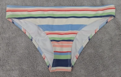 NWOT Roxy sz jrs XL Swimsuit Bikini Bottoms stripes textured fabric swim 1121 - Image 1 of 3