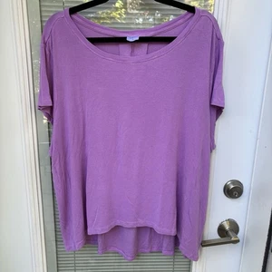 Athleta With Ease Tee Short Sleeve XL Light Purple Oversized Lightweight Shirt - Bild 1 von 8