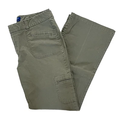 Calça cargo feminina Dockers 12 verde ajuste favorito frente plana perna levemente alargada - Imagem 1 de 4