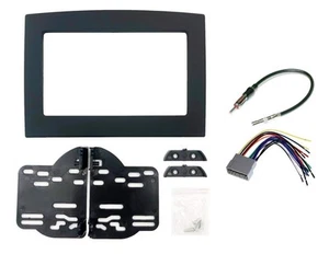 Black Radio Stereo Double Din Dash Install Kit w/Wiring Harness Compatible wi... - Picture 1 of 1