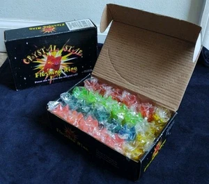 FLASHING LED GEL SPIKE RINGS New In Box Of 24 Multi Color Light Up Party Favors - Picture 1 of 14