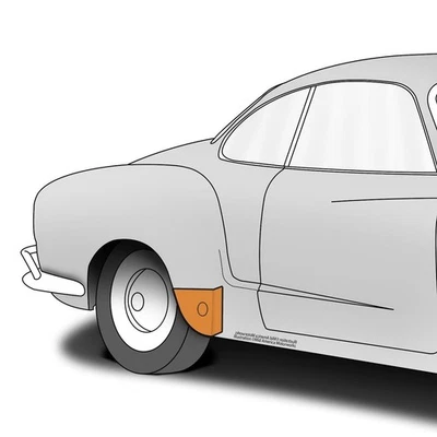 Sección inferior del panel del guardabarros trasero para VW Karmann Ghia 1956-74 - lado derecho Foto 1 de 4