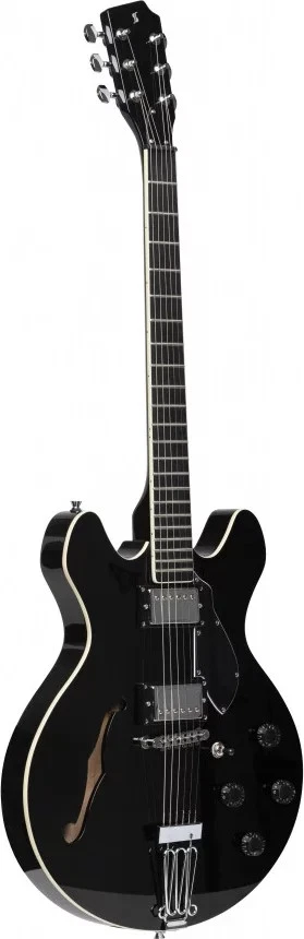 Stagg Silveray 533 ES Style Semi Hollow Body Electric Guitar Black
