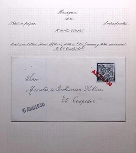 HANIGUA: Hanigua 10c Bogus Stamp on Cover - Ex-Old Time Collection - Album Page - Picture 1 of 1