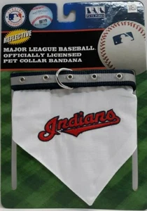 Bandana Clásica con Licencia Oficial Cleveland Indians Perro Mascota Collar Mediana NUEVA - Imagen 1 de 6