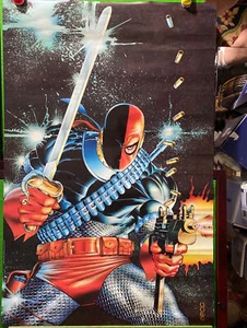 Deathstroke The Terminator Vintage Original Poster DC Comics Mike Zeck - Picture 1 of 9