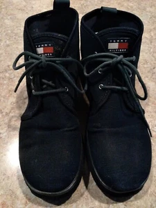 Tommy Hilfiger Navy Canvas shoe lace Shoes Size 7.5M - Picture 1 of 12