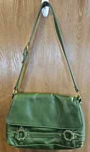 Vintage AJ Valencia Green Leather Handbag - Picture 1 of 7