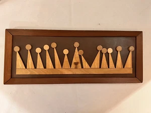 Mid Century Modern Hand Crafted Wood Last Supper Framed MCM - Picture 1 of 4