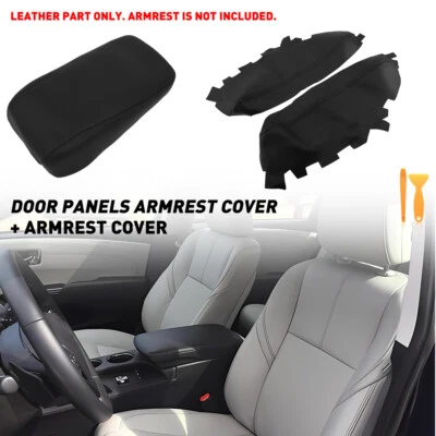 Para Toyota Puerta Avalon 2013-2018 Panel y Consola Tapa Apoyabrazos Cubierta Borde Negro 3x Foto 1 de 4