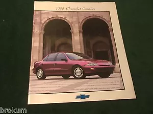 Nuevo folleto de ventas Chevrolet Chevy Cavalier 1998 como nuevo con tabla de colores (caja 632) - Imagen 1 de 9
