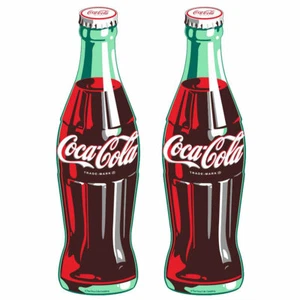 Coca-Cola Green Contour Bottle Wall Sticker Set Wall Art Decals 4 x 14 - Picture 1 of 2