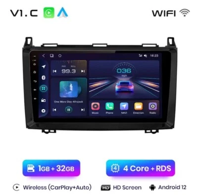 Autoradio Per Mercedes W169 W245 B200 W906 W639 1G+32GB CarPlay-AndroidAuto - Immagine 1 di 4