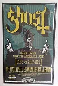 Ghost 2013 Framed Concert Poster, Portland OR - Picture 1 of 2
