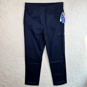 Nautica Girls School Uniform Skinny Pant Comfortable Navy Pull On Sz 14.5 Plus - Picture 1 of 15
