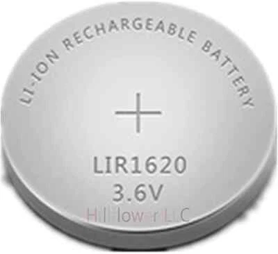 1 X EUNICELL RECHARGEABLE LIR1620 CR1620 CR1620/BN LITHIUM BATTERIES BUTTON CELL - image 1 of 2