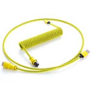 CableMod Pro Coiled Keyboard Cable USB-C zu USB Typ A, Dominator Yellow - 150cm - Bild 1 von 5