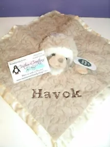 Kitt Faultier Tierdecke personalisierte Sicherheitsdecke Babydecke - Bild 1 von 4