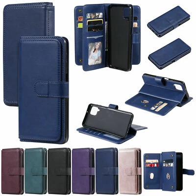 Leather Flip Wallet Phone Case for Samaung A12 A03S A32 A22 A72 A82 M51 M31S - Image 1 of 4