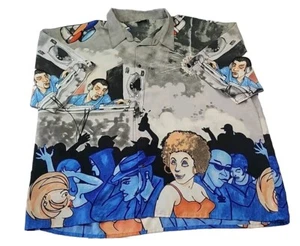 Vintage Up Ro's Hip-Hop DJ Button Up Shirt, 4XL, 33x34" - Picture 1 of 18