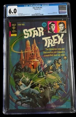 Star Trek #15 CGC 6.0 Gold Key 1972 OW/W PGS Painted Cover Based On TV Series - Image 1 of 4