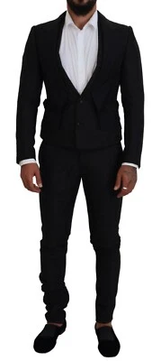 Terno DOLCE & GABBANA 2 peças MARTINI preto poliéster masculino EU46/US36/S RRP 4130usd - Imagem 1 de 4