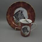 Lynn Chase Designs China AFRICAN PORTRAITS Mug & Salad Plate Set - Zebra