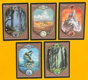 MTG BASIC LAND SET (x5) Unglued (OldManMTG 011-608) - Picture 1 of 3