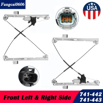 For 2007-2014 GMC Yukon XL 1500/2500 Power Window Regulator Front LH RH w/ Motor - Image 1 of 4