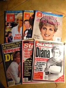 Lot Of 6 Princess Diana Memorial Issues: 3 Royalty Magazines + 3 News Magazines - Picture 1 of 4