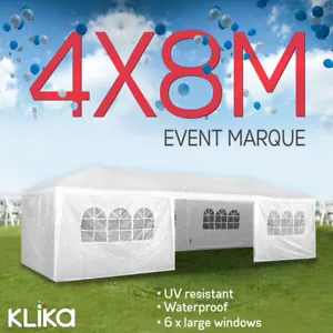 Wallaroo 4x8 GAZEBO PARTY WEDDING TENT OUTDOOR EVENT CANOPY MARQUEE - Picture 1 of 3