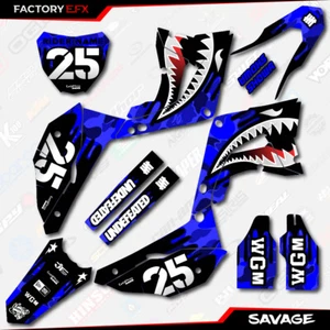 Blue Savage Camo Graphics fit Honda CR125 250 Polisport Restyle kit 02-07 Decals - Picture 1 of 5