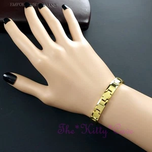 Magnetisch Wolfram Arthritis CTS Schmerzen Linderung 24 KGB Gold, Kreuz Armband - Bild 1 von 9