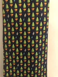 Holland & Sherry London 1836 Mens 100% Silk Tie Necktie Navy W/Topiary & Spade - Picture 1 of 8