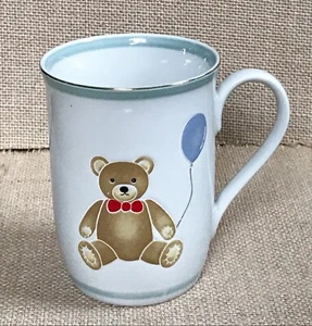 Vintage Otagiri Teddy Bear Blue Balloon Coffee Mug Cup Nostalgia Cottage Core - Picture 1 of 6