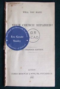 Will You Have Your Church Repaired, Henry Rich, 1837, Sydney Smith Letter 1838 - Imagen 1 de 8