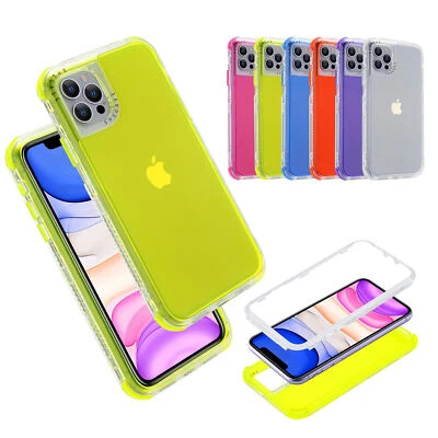 For iPhone 13 11 Pro Max XR 12 Mini XS 78+ SE3/2 Hybrid Shockproof Defender Case - Image 1 of 4