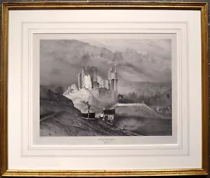 Litografia originale di Chateau de Pierrefonda, c. 1850; Léon Sabatier, artista - Foto 1 di 6