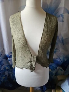 Janisramone Shrugs Double Fine Knit Bali Tie Up Bolero Cardigan Lightweight And - Picture 1 of 24