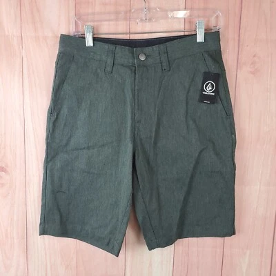 Volcom Mens Monty Shorts Sz 28 Slash Pockets Zip FlyVolc - Image 1 of 4