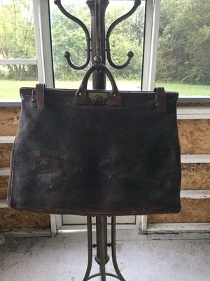 Antiguo Kit de Colección Doctor's Gladstone Bolsa Estuche Bolsa Fin de Semana Barrett & Sons Foto 1 de 4