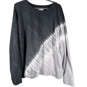 Felpa donna Aerie grigia bianca tie dye taglia XXL boxy oversize casual elasticizzata - Foto 1 di 8