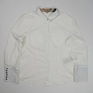 Camicia donna Burberry manica lunga 2XL bianca - Foto 1 di 8