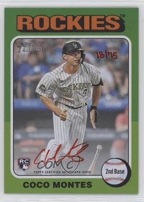 2024 Heritage High Number Special Edition Red Ink /75 Coco Montes Rookie Auto RC - Image 1 of 2