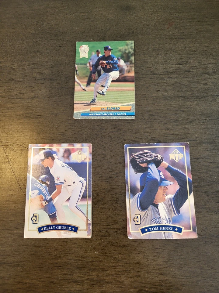 Baseball Cards (Kelley Gruber, Cal Eldred, Tom Henke) 3 Total - Image 1 of 4