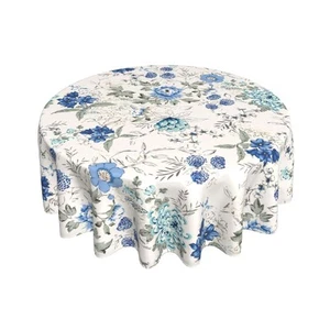 Tischdecke Rund Abdeckung Frühling Sommer Blumen Schmetterling Vogel Blume 60 cm Verschluss - Bild 1 von 8