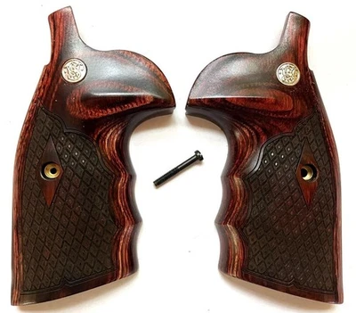 Smith & Wesson S&W K/L/X Frame Grips Round Butt to Square Rosewood Spanish - Image 1 of 4