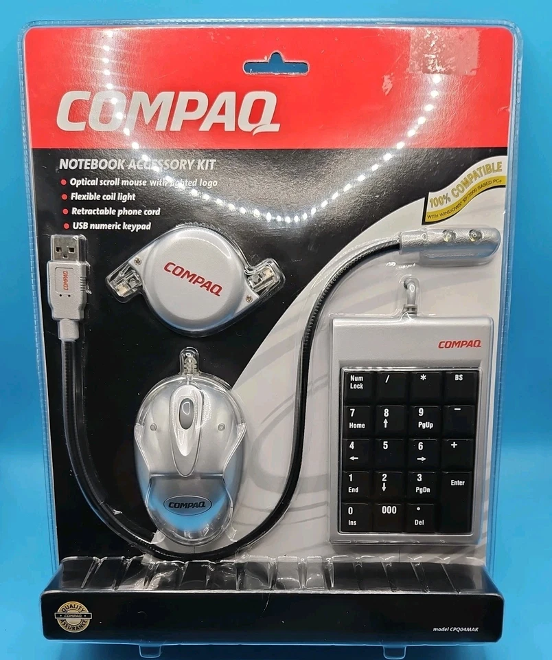COMPAQ-Numeric Keypad With USB  MOUSE & Flexible Coil Light-Brand New Sealed - Image 1 of 4