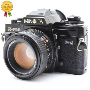 【MINT w/ STRAP】 Minolta New X-700 Black Film Camera MD 50mm F/1.4 From JAPAN - Picture 1 of 14